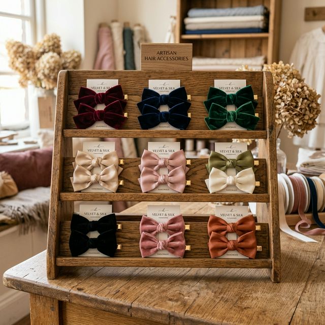 Exhibición de lazos para el cabello